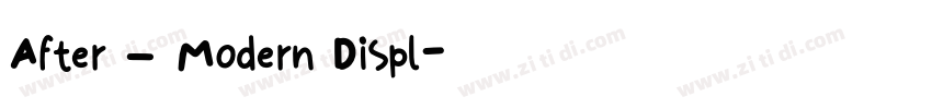 After – Modern Displ字体转换